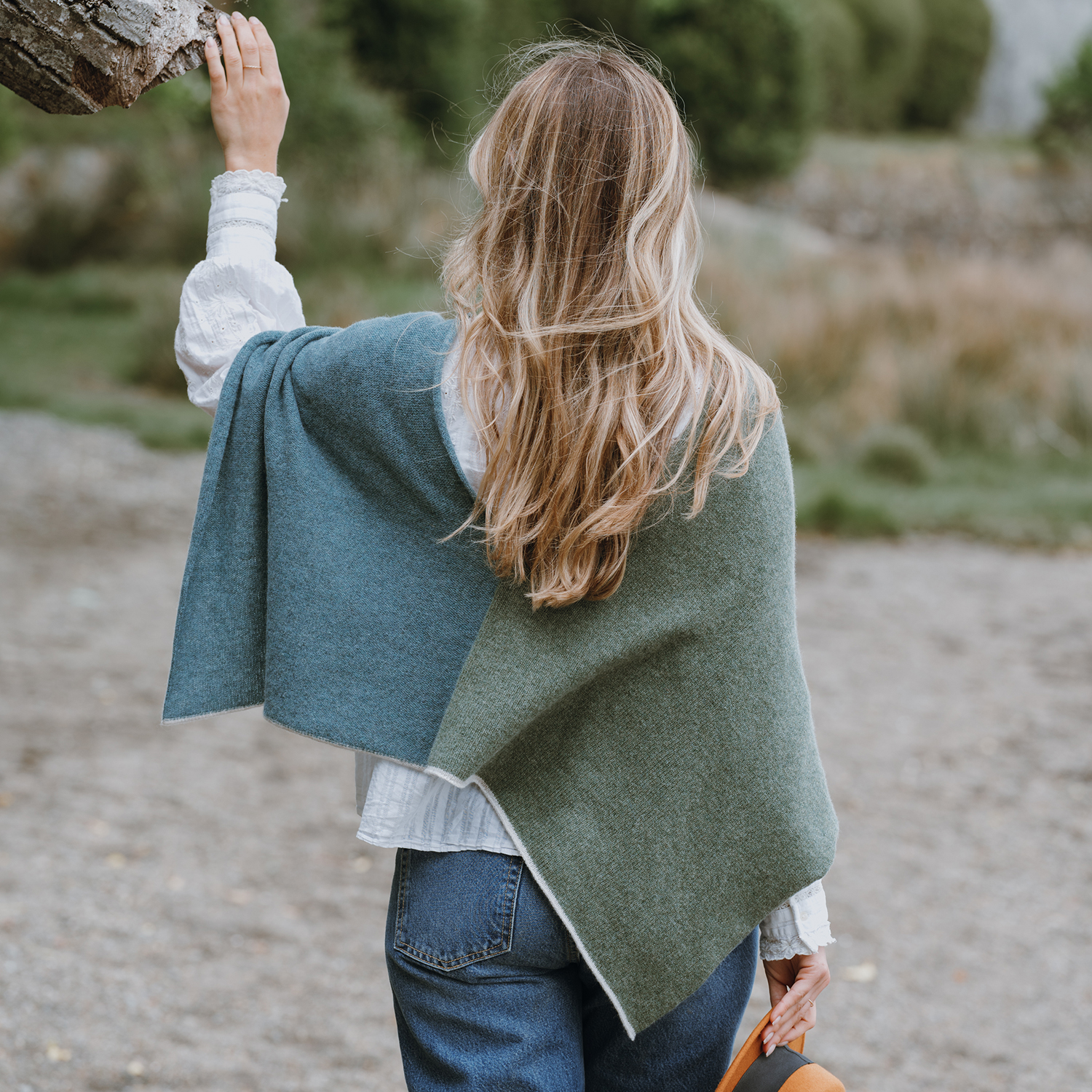 Twisted mini poncho in Opal - Image 7