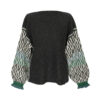 Sekin charcoal frill cuff jumper