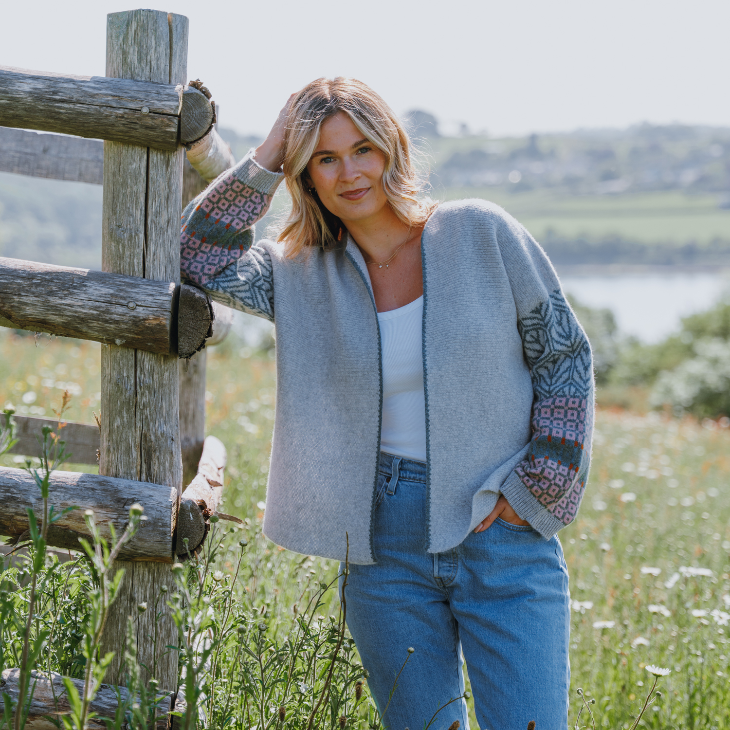 Ash grey cardigan jacket - Image 2
