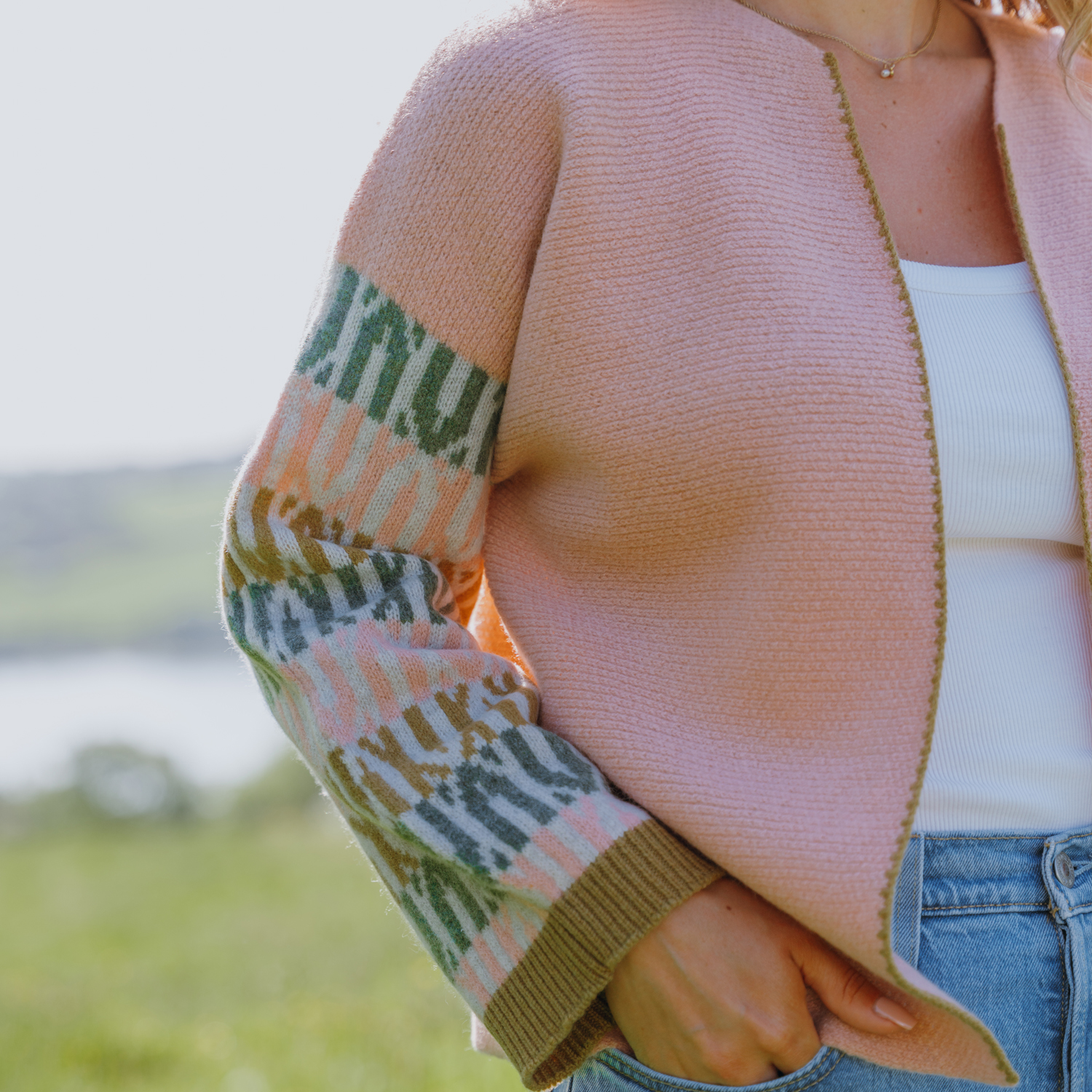 Popsicle pink cardigan jacket - Image 2